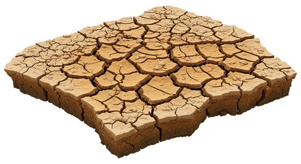 Dry Cracked Earth Soil Section