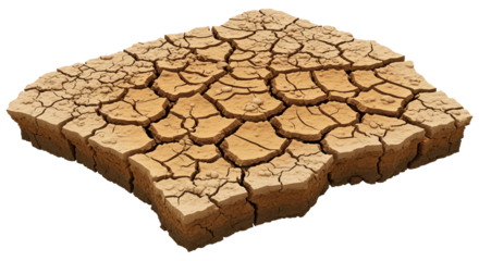 Dry Cracked Earth Soil Section