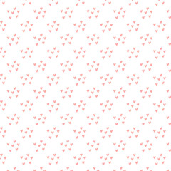 Seamless minimalist pattern of tiny blush-pink hearts scattered on white—cute romantic background for Valentine’s Day, baby shower, nursery decor, wrapping paper, and digital projects.