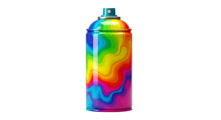 Vibrant Rainbow Swirl Aerosol Spray Can