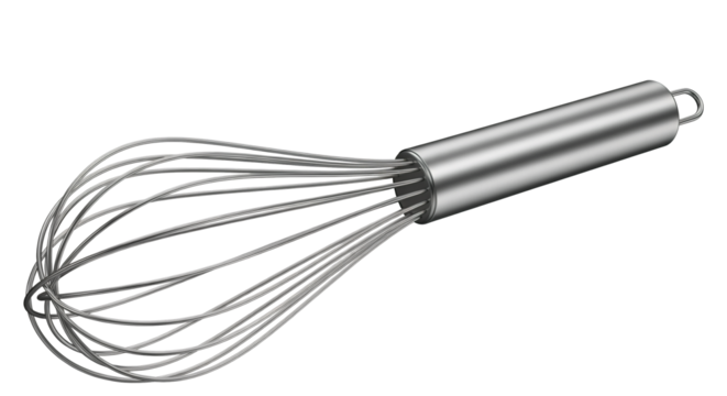 Stainless Steel Wire Whisk Isolated