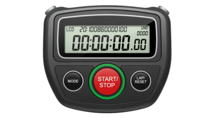 Digital Stopwatch with Transparent Background