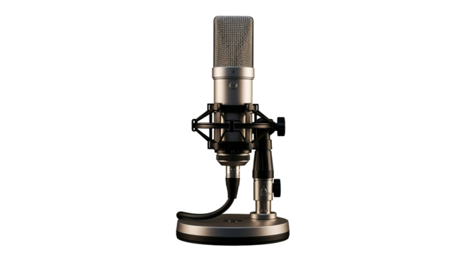 Professional Condenser Studio Microphone on White
