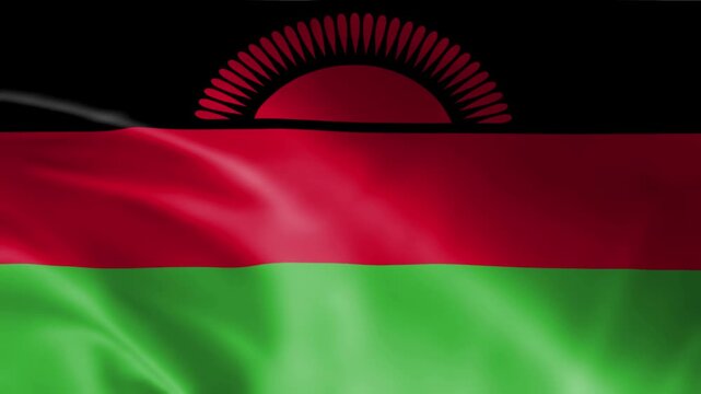 waving malawi national flag fabric texture symbol central africa country identity patriotism