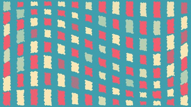 4K footage Grid background Pink yellow blue scribble popped shine retro color expanding 70s 80s 90s backgrounds. grid scribble. pattern Ideal for presentations, motion graphics, digital art
