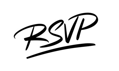 RSVP Elegant Calligraphy Vector Design