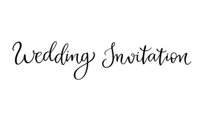 Fototapeta premium Wedding Invitation Cute Modern Calligraphy Vector Design