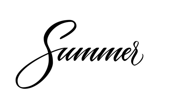 Summer Classic Calligraphy Lettering Vector