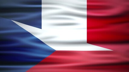 France and czech flag fusion video 4K