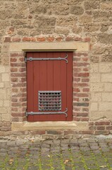 details of a medieval building, windows
