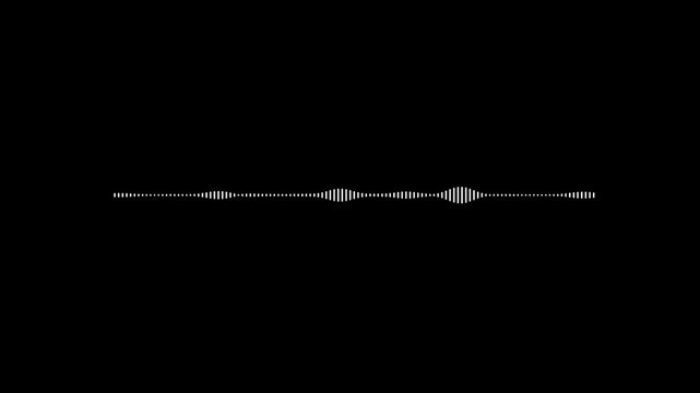 Abstract Digital Music Frequency Spectrum Animation on Black Background, Seamless 4K Audio Equalizer Visualization, Dynamic Sound Wave Lines for DJ, VJ, and Video Motion Design