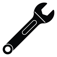 wrench vector icon on white background