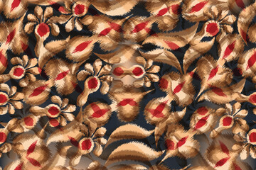 abstract seamless motif fabric patterns, abstract ikat, carpet, fabric, batik	
