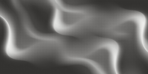 Abstract black, dark gray, silver, and white wave background for design. Light waves, wavy lines. Ombre gradient.