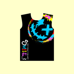 smile slogan abstract t-shirt...