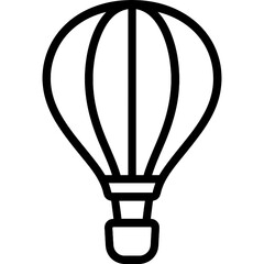 Obraz premium Hot air balloon outline icon vector