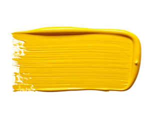 Yellow paint stroke/applied/on black background