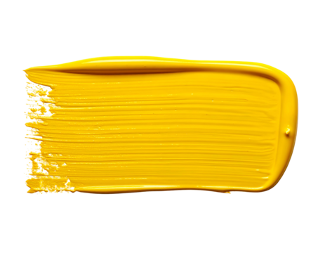 Yellow paint stroke/applied/on black background