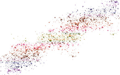Fototapeta premium Colorful Abstract Paint Splatter Texture on White Background