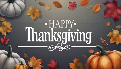 Happy Thanksgiving Typography Background