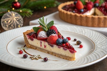 cheesecake with berries