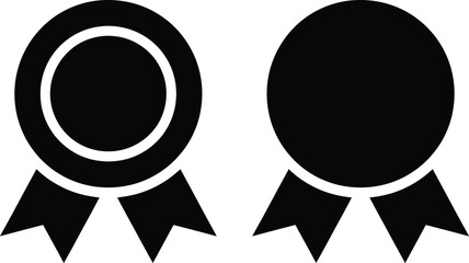 Award badges vector icon set for quality and guarantee symbols.