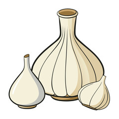 vector illustration of garlic
