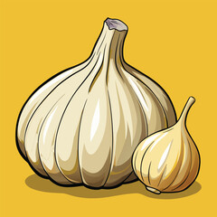 vector illustration of garlic