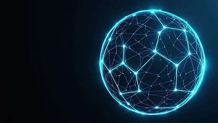 An abstract digital sphere depicting global network connections, data flow, and modern communication infrastructure, ideal for technology, business, and futuristic concepts. - Powered by Adobe