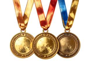Medals awarded for achievement, excellence, and success