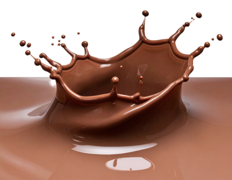 Liquid chocolate splash in motion, close-up