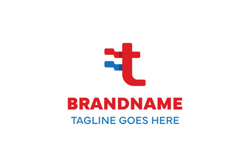 Obraz premium Letter T Dutch Flag Logo, symbolizing heritage, pride, and identity