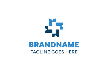 Letter R or RRRR Medical Logo, symbolizing health, care, and reliability