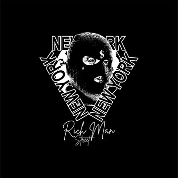 Naklejki new york rich man abstract vi...