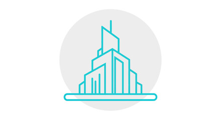 Fototapeta premium Modern Abstract Building Icon Design.