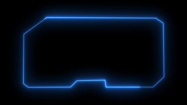 Futuristic digital HUD cyber frame technology for video overlay templates. 4k video Motion graphic.