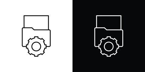 Data management icons vector. doodle. on a white background.