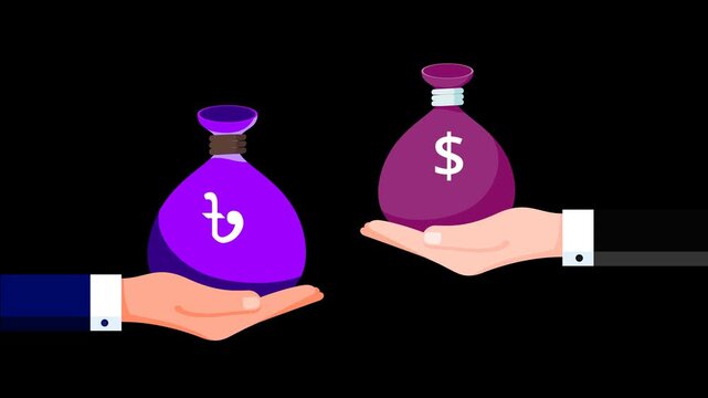 Currency Swap Exchange &ndash; 2D Animation
