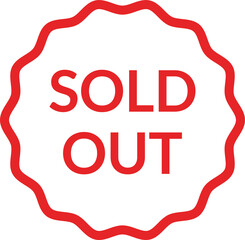 Sold icon sticker. Sold seals icon. Sold out icon stamp. Sticker sold out icon