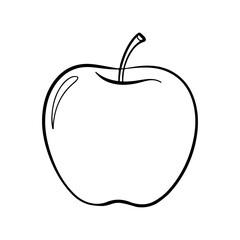 Vector illustration of an apple isolated on transparent background