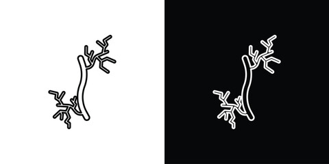 Human artery icons vector. doodle. on a white background.