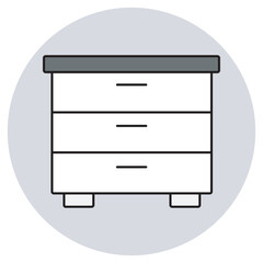 Drawer icon, Storage Drawer, Cabinet Drawer, Organizer Drawer, Furniture Compartment, vector