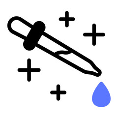 This Eyedropper icon is suitable for pharmacy.