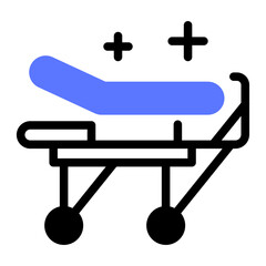 This Stretcher icon is suitable for pharmacy.