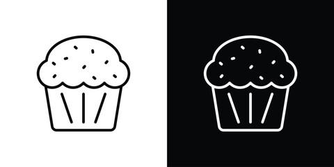 Muffin icons vector. doodle. on a white background. © Opps