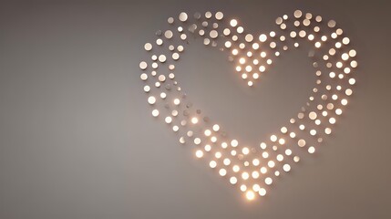 Heart shape made of lights a romantic symbol perfect for Valentines Day or wedding themes
