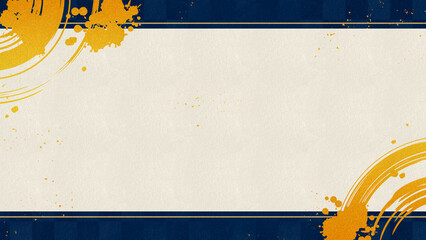 和風のかっこいい背景装飾イラスト　フレーム　コピースペース