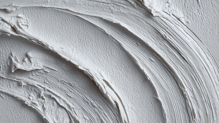 Freshly applied putty with smooth trowel strokes