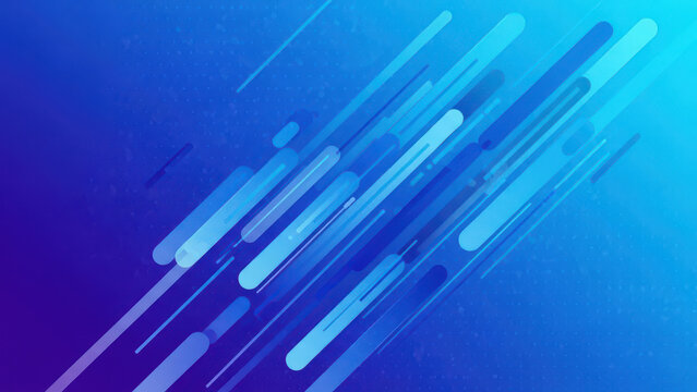 Blue abstract diagonal lines and rounded rectangles background image