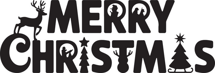 Merry Christmas lettering